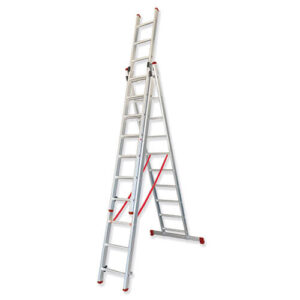 Escalera extensible 3 tramos cuerda 16X3 peldaños